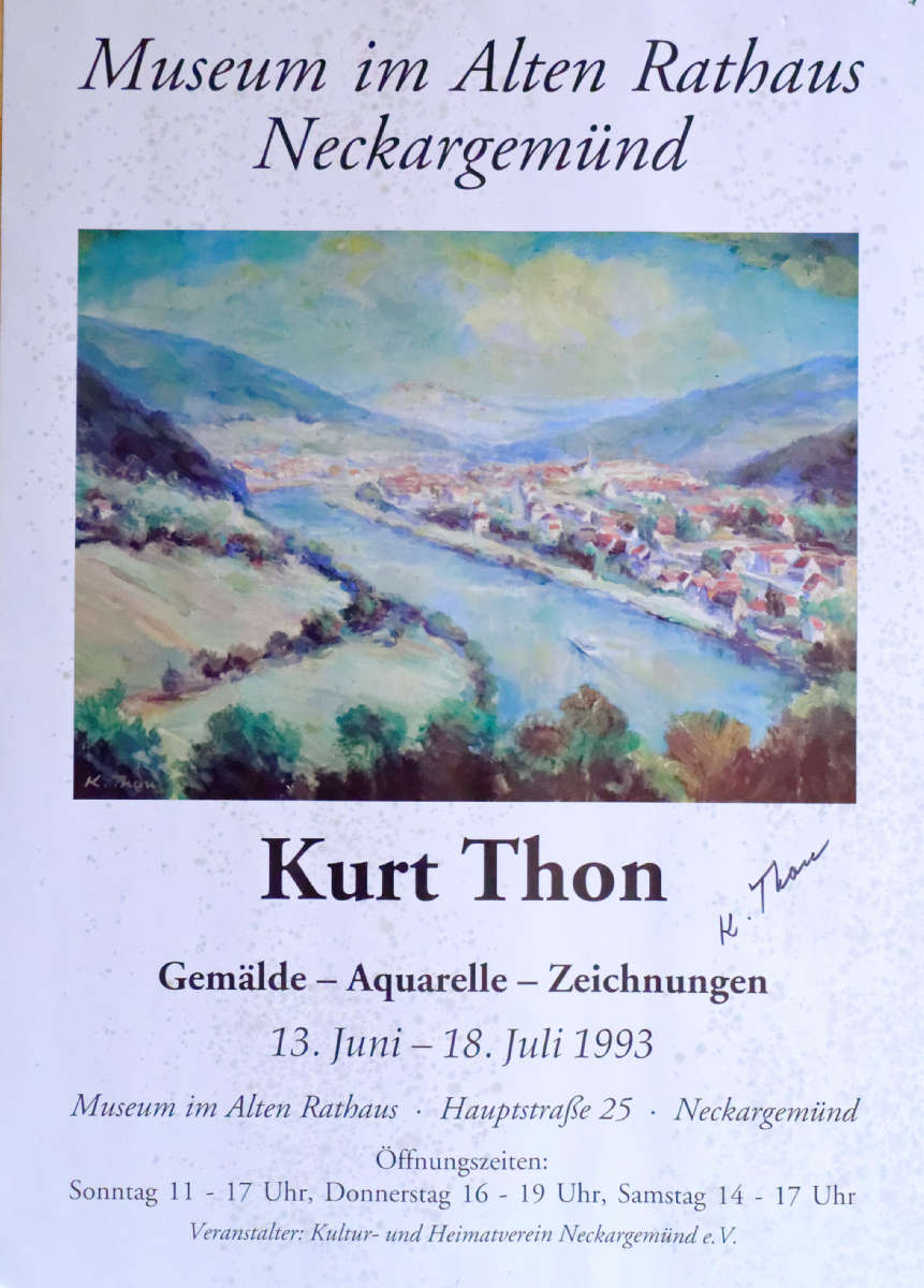 Plakat der Ausstellung 1993 in Neckargemünd